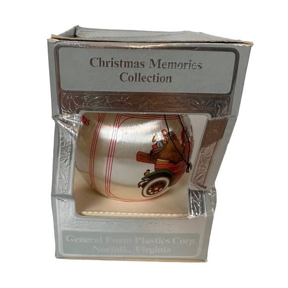 Satin Santa Ornament Unbreakable Vintage Christmas Memories Collection 1987 Box - Picture 8 of 14